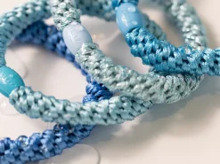 Élastique cheveux Bleu aqua Pailleté - Kknekki
