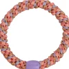 Élastique cheveux Mix corail & lavande grisée pailleté - Kknekki