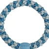 Élastique cheveux Rayé bleu bébé pailleté - Kknekki