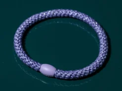 Élastique cheveux Slim Lilas pailleté - Kknekki