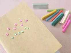 Lot 10 canes & lame - Nature - en pâte polymère