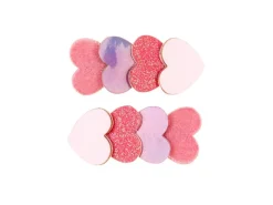 Lot de 2 Barrettes Samantha - Coeurs roses
