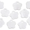 Lot de 10 breloques - fleur - Coquillage naturel - 13 mm