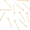 Lot de 50 clous à tête boule - Doré à l'or fin 18K - 21 mm