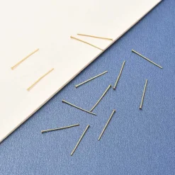 Lot de 50 clous à tête plate - Doré à l'or fin 18K - 19 mm