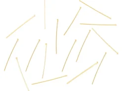 Lot de 50 clous à tête plate - Doré à l'or fin 18K - 25 mm