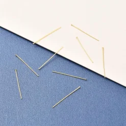 Lot de 50 clous à tête plate - Doré à l'or fin 18K - 25 mm