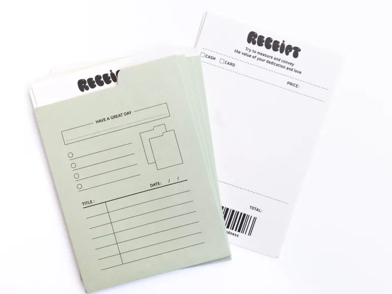 Lot de 4 Enveloppes vertes + papiers recettes pour journaling