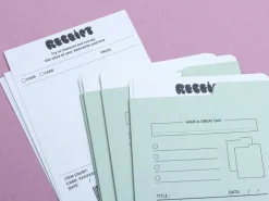 Lot de 4 Enveloppes vertes + papiers recettes pour journaling