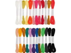 Lot de 24 Fils à broder – Set fashion