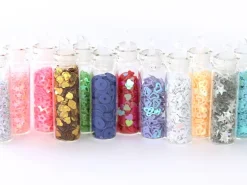 lot de 12 fioles remplies de paillettes