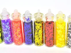 lot de 12 fioles remplies de paillettes