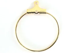 Lot de 2 intercalaires créoles 20mm - doré à l'or fin 18K