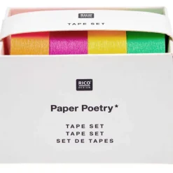 Lot de 4 Masking tapes fluo - Rico Design