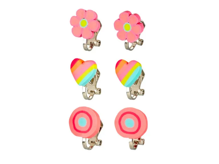 Lot de 3 paires de boucles d'oreilles à clip - Miranda