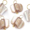 Lot de 5 pendentifs en coquillage nacré - 13 mm