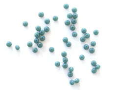 Lot de 50 perles à facettes en verre 4x6 mm - bleu canard