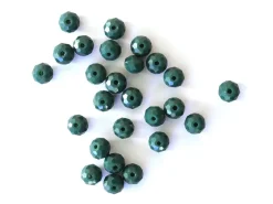 Lot de 50 perles à facettes en verre 8x6 mm - vert sapin