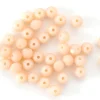Lot de 50 perles à facettes en verre 4x6 mm - beige