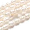 Lot de 20 perles de culture - forme grain de riz - 4 à 6 mm