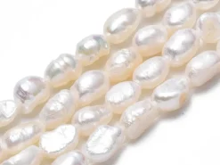 Lot de 20 perles de culture - forme graine - 4 à 8 mm