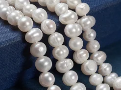 Lot de 20 perles de culture - Forme graine - 6 mm