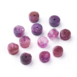 Lot de 20 perles heishi naturelles 6 mm - Kunzite naturelle