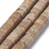 Lot de 20 perles heishi naturelles 6 mm - Fossile naturel