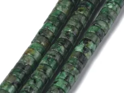 Lot de 20 perles heishi naturelles 6 mm - Jaspe africain
