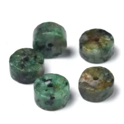 Lot de 20 perles heishi naturelles 6 mm - Jaspe africain
