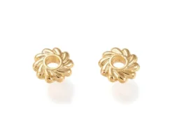 Lot de 20 perles intercalaires fleurs - Doré à l'or fin