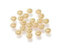 Lot de 20 perles intercalaires fleurs - Doré à l'or fin