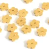 Lot de 20 perles intercalaires fleurs texturées - Doré à l'or fin