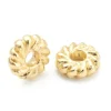 Lot de 20 perles intercalaires disque fleurs - Doré à l'or fin
