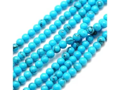 Lot de 50 perles naturelles 2 mm - Turquoise