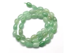 Lot de 20 perles ovales - Aventurine verte