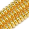 Lot de 20 perles épaisses intercalaires 6 mm - Doré