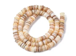 Lot de 20 perles rondelles heishi 6 mm - Coquillage naturel