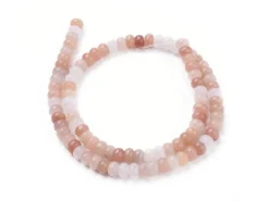Lot de 20 perles rondelles - Aventurine rose