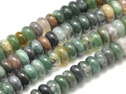 Lot de 20 perles rondelles - Agate indienne