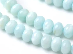 Lot de 20 perles rondelles coquillage naturel - Aqua
