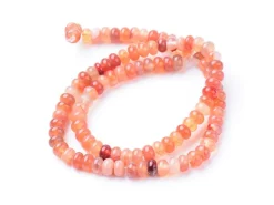 Lot de 20 perles rondelles - Cornaline naturelle