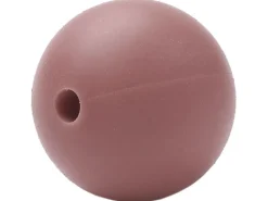 Lot de 5 perles rondes de 12 mm en silicone - Terracotta