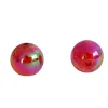 Lot de 50 perles rondes en acrylique transparentes - Rouge