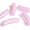 Lot de 5 perles tubes - Imitation naturelle marbre 6 mm - Violet