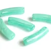 Lot de 5 perles tubes - Imitation naturelle marbre 6 mm - Aigue-marine