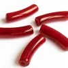 Lot de 5 perles tubes - Imitation naturelle marbre 6 mm - Bordeaux