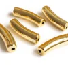 Lot de 5 perles tubes 6 mm - Doré