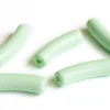 Lot de 5 perles tubes opaques en résine 6 mm - Turquoise