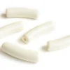 Lot de 5 perles tubes opaques en résine 6 mm - Beige